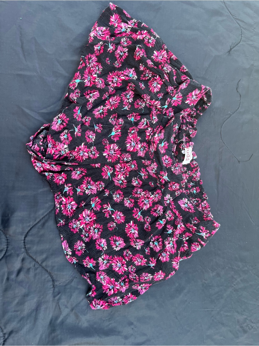 Mudd Black Shorts with Pink Floral Print
